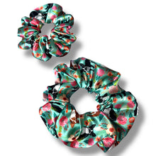 Load image into Gallery viewer, Boston Terrier floral Satin Scrunchie