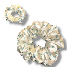Load image into Gallery viewer, Vintage Floral Satin Scrunchie
