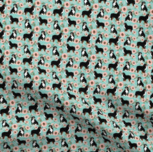 Load image into Gallery viewer, Bernese Mountain Dog floral Satin Scrunchie