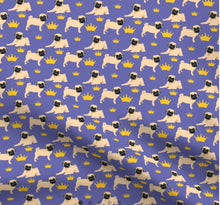 Load image into Gallery viewer, Pugs and Crowns Satin Scrunchie