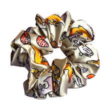 Load image into Gallery viewer, Leopard Gecko on Tan Satin Scrunchie