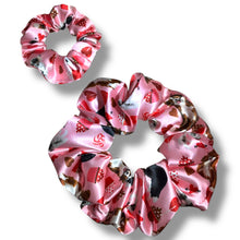 Load image into Gallery viewer, Valentines day Border Collies Satin Scrunchie