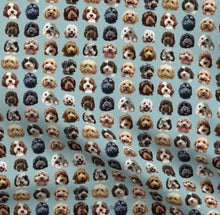 Load image into Gallery viewer, Doodle Faces Satin Scrunchie