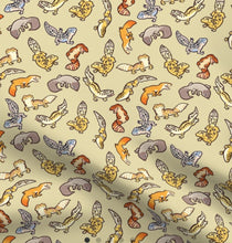 Load image into Gallery viewer, Leopard Gecko on Tan Satin Scrunchie