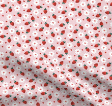Load image into Gallery viewer, Strawberry Blossom Satin Scrunchie