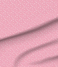 Load image into Gallery viewer, Snowflakes on pink Satin Scrunchie