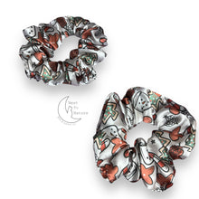 Load image into Gallery viewer, Snowman marshmallow Satin Scrunchie