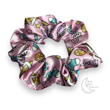 Load image into Gallery viewer, Pastel goth christmas Satin Scrunchie