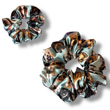 Load image into Gallery viewer, Doodle Faces Satin Scrunchie
