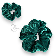 Load image into Gallery viewer, Deep turquoise velvet Scrunchie
