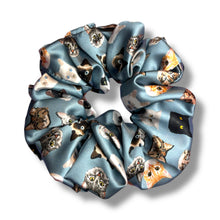 Load image into Gallery viewer, Cat Faces Satin Scrunchie
