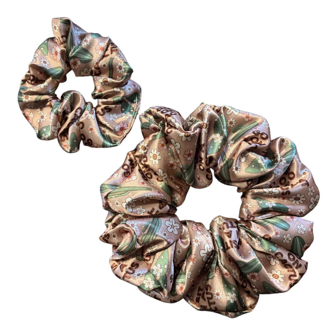 Sit on a Cactus Satin Scrunchie
