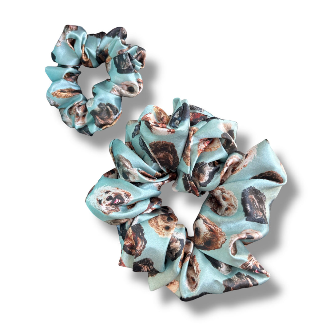 Doodle faces Satin Scrunchie