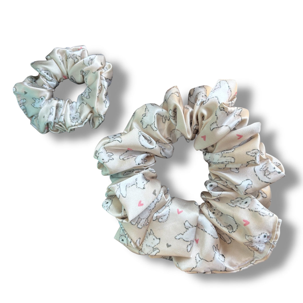 West Highland Terrier Satin Scrunchie