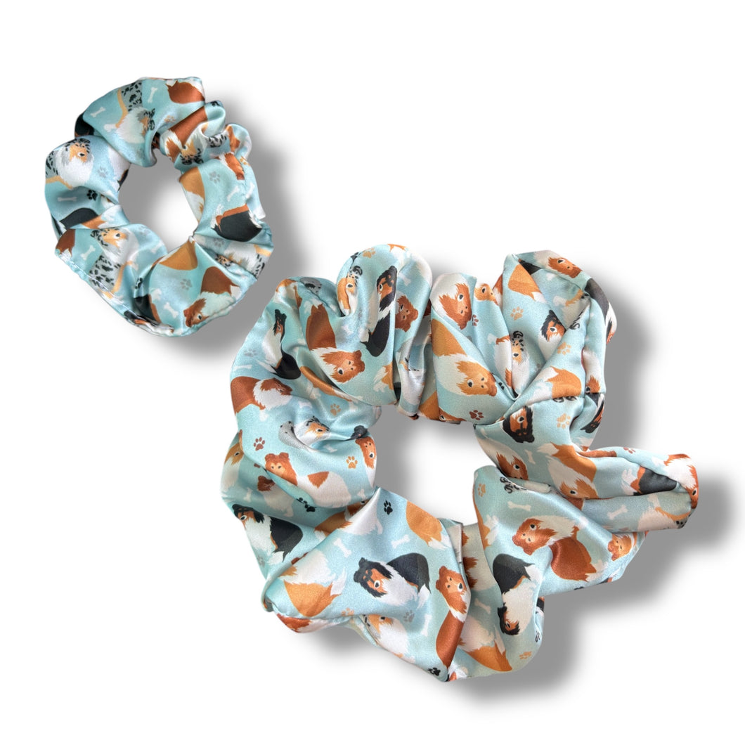Sheltie Satin Scrunchie