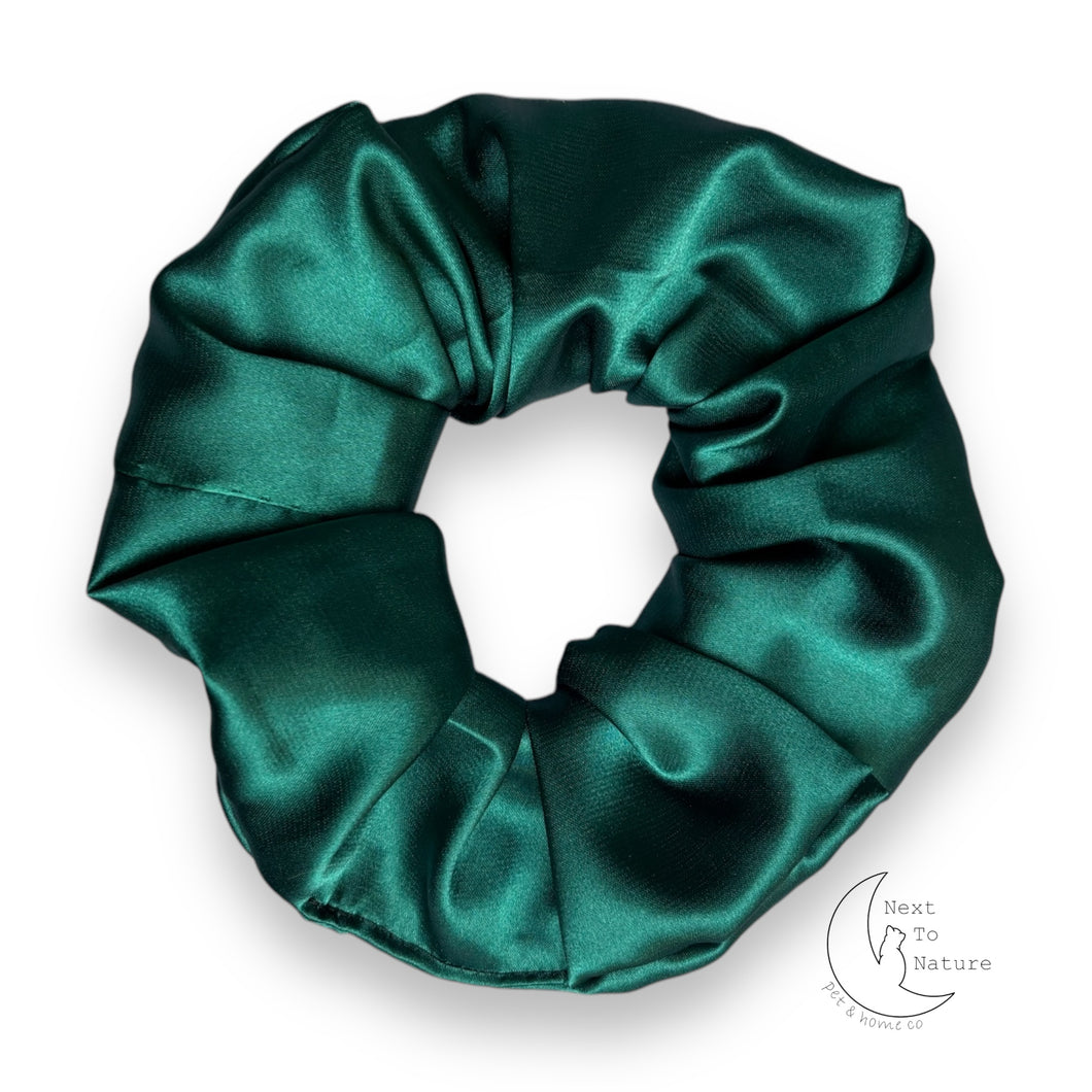 Emerald satin Scrunchie