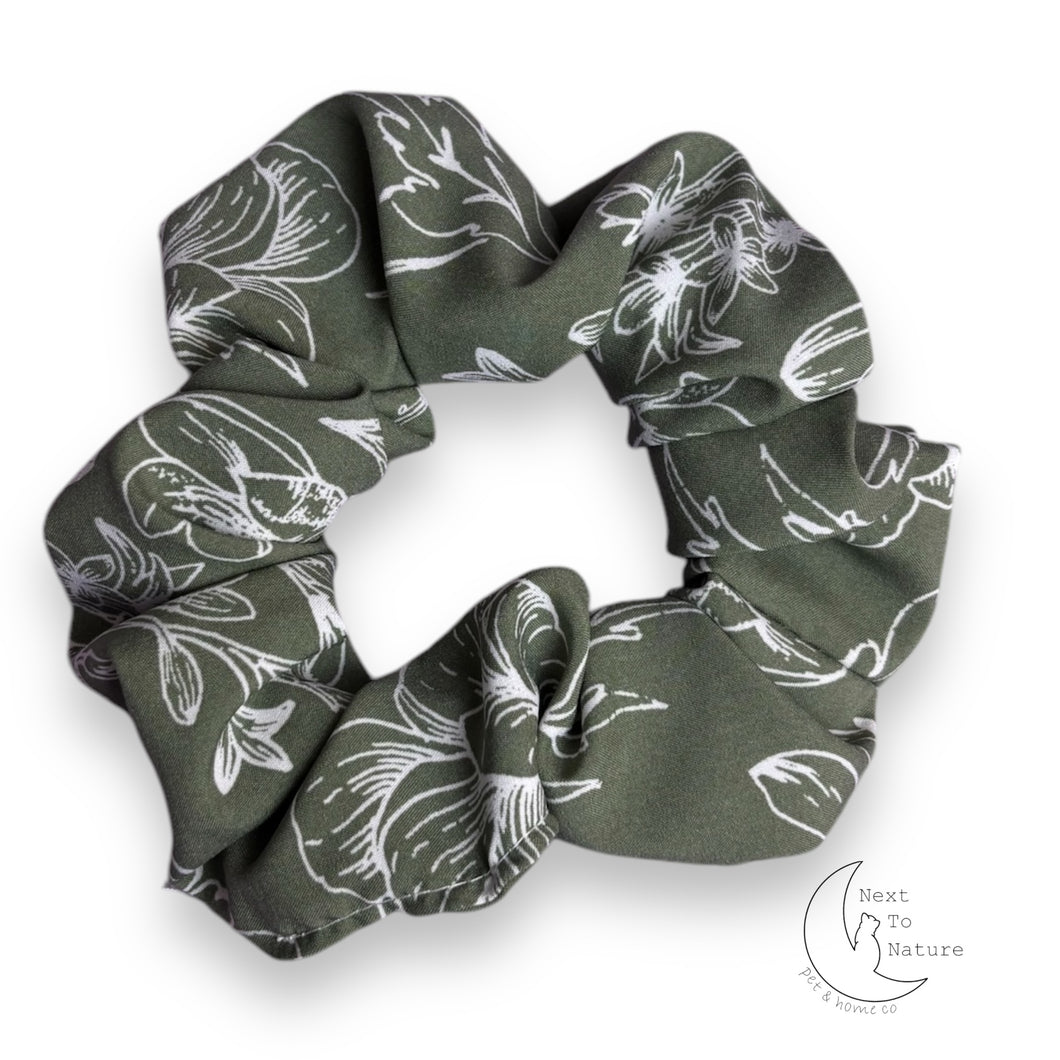 Sage floral  Scrunchie