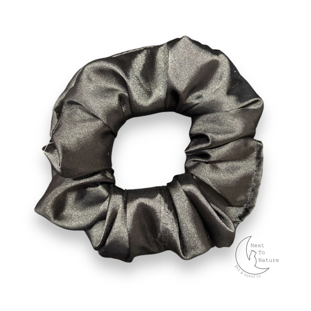 Obsidian Satin Scrunchie
